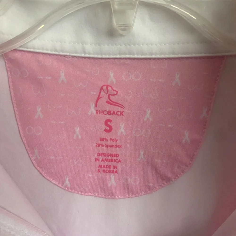 Rhoback quarter zip breast cancer pink women small - Picture 4 of 5